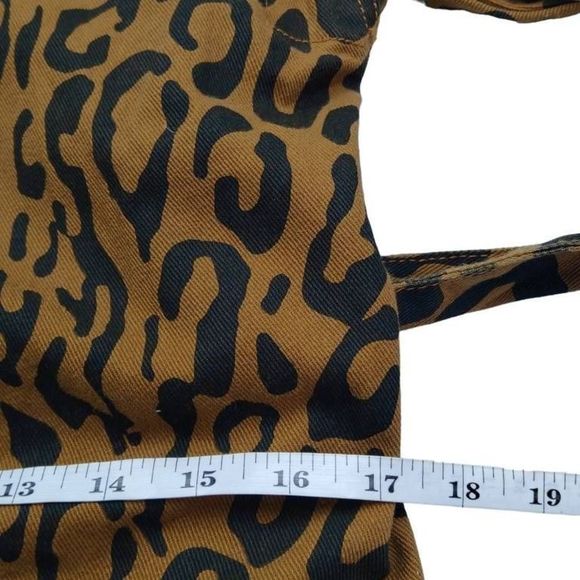 Future Collective Leopard Denim Utility Jacket 0 New - Picture 8 of 11